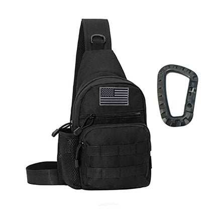 Armiya Men's Tactical Sling Bag, Small Shoulder Chest Molle Daypack Backpack for Cycling Hiking Camping Trekking
