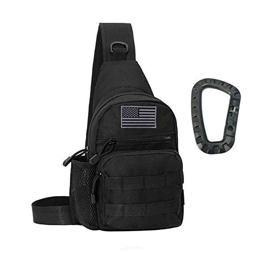 Armiya Men's Tactical Sling Bag, Small Shoulder Chest Molle Daypack Backpack for Cycling Hiking Camping Trekking