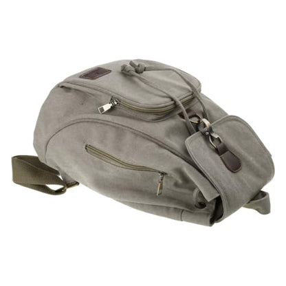 Stylish Canvas Backpack for Women Travel Daypack Trendy School Bag with Spacious Storage - color: Army Green