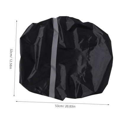 Toyvian Waterproof School Bag Covers Waterproof Bag Covers Light Green Back Oxford Cloth Back Protective Cover - color: Black