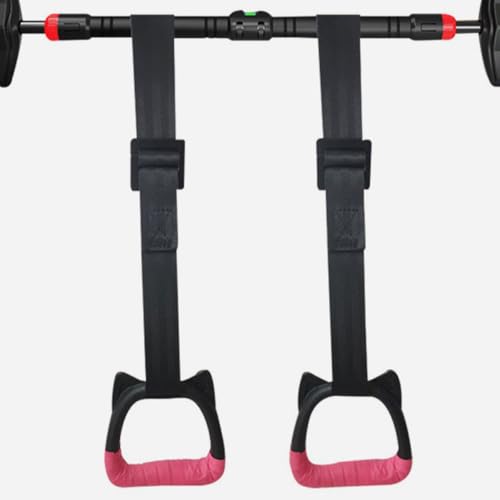 Ciieeo Gymnastic Rings with 1m Adjustable Straps, Professional Pull-up Training Workout Rings for Body Strength, Sturdy Fitness Equipment Set for Boys and Indoor Gymnastics