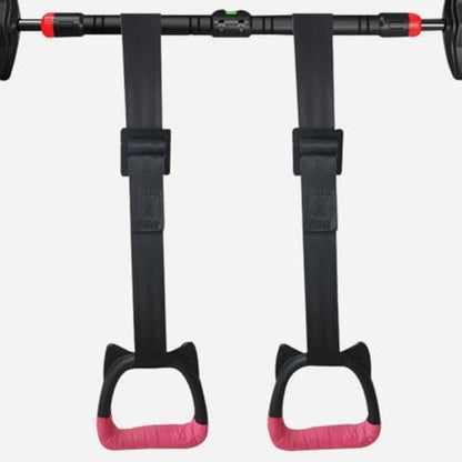 POPETPOP Gymnastic Rings with 1m Straps Set, Adjustable Pull-up Rings for Home Strength Training, Sturdy Indoor Fitness Equipment for ’s Workout and Gymnastics