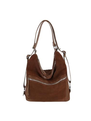 LM Women Convertible Shoulder Hobo Backpack Travel Bag (Coffee) - color: Coffee