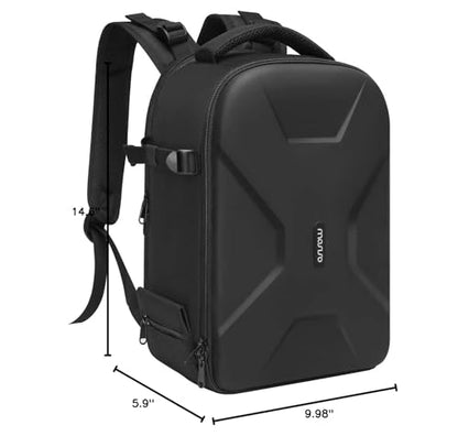 MOSISO Camera Backpack,DSLR/SLR/Mirrorless Photography Camera Bag Full Open Waterproof Hardshell Bag with Insert&Tripod Holder&Laptop Compartment Compatible with Canon/Nikon/Sony, Black - color: Black