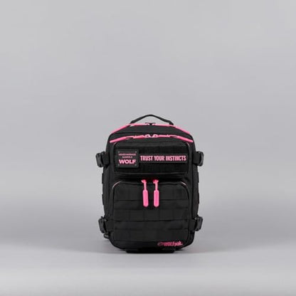 WOLFpak 9L Mini Meal Prep Management Backpack (Black Neon Pink) Lunch Box, Cooler, Travel, Insulated Bag, Daypack - color: Black Neon Pink