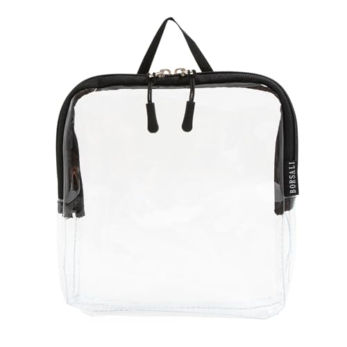 BORSALI TSA Approved Toiletry Bag, Black With Handle | 3-1-1 Liquids for Carry On Travel, Toiletries Organizer, Cosmetic Pouch with Zipper, Travel Accessories - color: Black with Handle