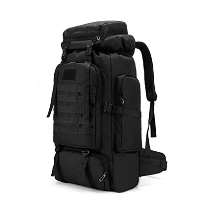 YFREAL 80L Hiking Camping Backpack,Hunting Backpack for Outdoor,Large Pack Waterproof,Tactical Backpack for Men Women - color: Black