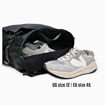 Utility Duffle Bag 40L, Convertible Backpack for Travel, Gym & Commute, Water Repellent - color: Black Stealth