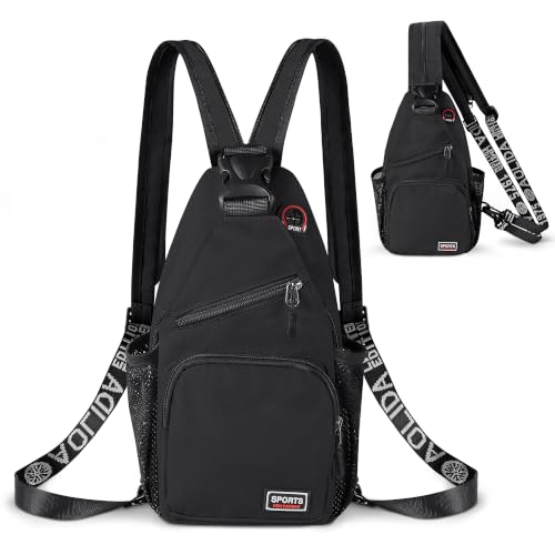 Crossbody Backpack Convertible Sling Bag for Women Men with Adjustable Strap Small Casual Daypack for Hiking Traveling (Small, 11-Inch, Black) - color: Black, size: 11-Inch
