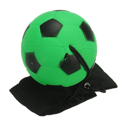 1pc Green Soccer Ball Wrist Return Ball - Adjustable Bounce Back with String, Rubber Elastic Rebound Finger Exercise Toy Activity