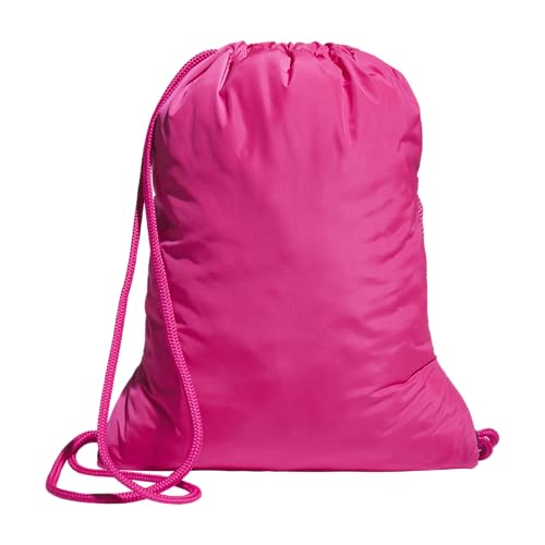 adidas Alliance Sackpack – Drawstring Backpack for Sports, Small Gym Bag, Team Shock Pink 2/White/3, OSFA - color: Team Shock Pink 2/White/3