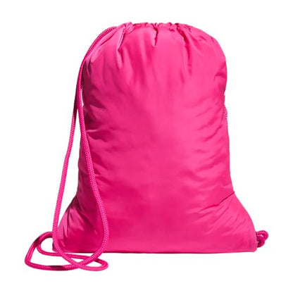 adidas Alliance Sackpack – Drawstring Backpack for Sports, Small Gym Bag, Team Shock Pink 2/White/3, OSFA - color: Team Shock Pink 2/White/3