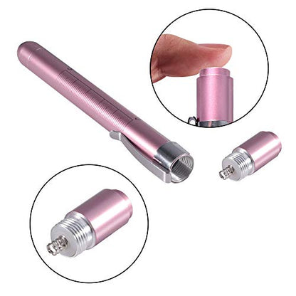 Aokin Medical Pen Light for Nurse Doctor, Reusable LED Medical Penlight Flashlight with Pupil Gauge and Ruler, White Light, Rose Gold - color: Rose Gold
