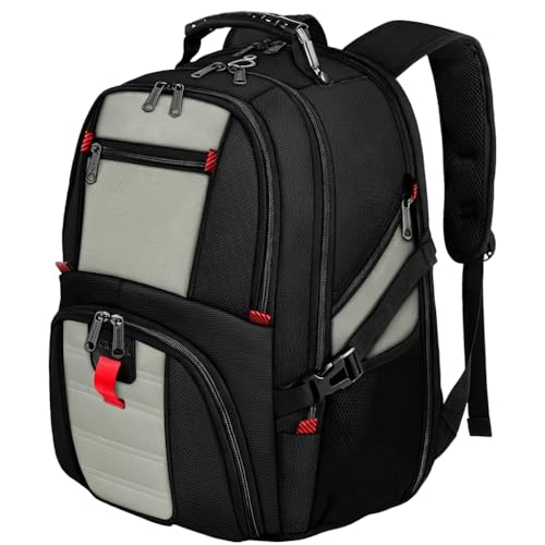 YOREPEK Large Backpack for Men, Extra Large Laptop Backpacks for Men Women, Water Resistant Travel Backpack Airline Approved Business Work Bag Fits 18.4 Inch Computer, Black - color: Grey, size: 18.4 Inch