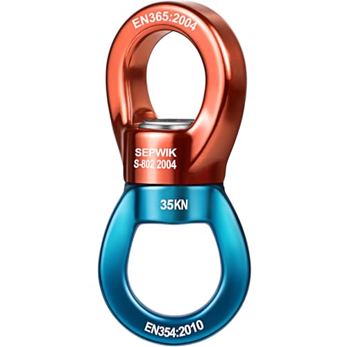 Swing Swivel, 35KN Swing Spinner, 360° Safety Rotational Device Hanging Accessory for Hanging Hammock, Web Tree Swing, Aerial Dance, Children's Swing - color: Orange Blue