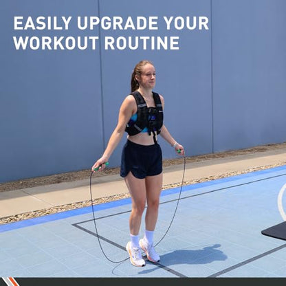 Body Sport Weighted Vest - 5lb/10lb/15lb/20lb/25lb/30lb - Fitness Vest with Refelctive Strips for Strength Training, Running, Walking, and Endurance Workouts - size: 5 lbs