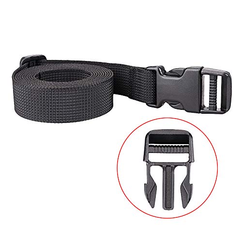 MAGARROW 78" x 1" Strap Buckle Packing Straps Adjustable 1-Inch Belt - color: Black 6.5 feet Long (10-PCS)