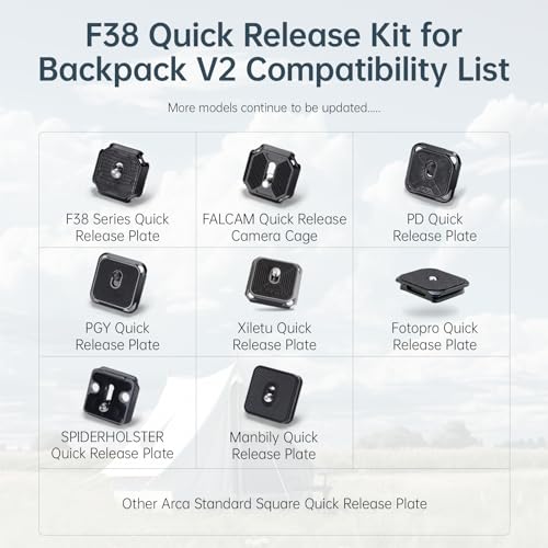 ULANZI F38 Camera Backpack Strap Clip Quick Release Kit for Backpack Straps V2, QR Plate Camera Tripod Mount - size: Backpack Straps V2 Kit