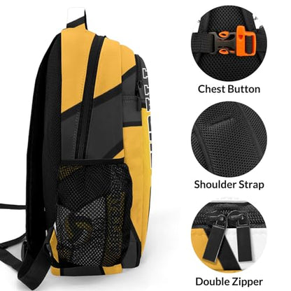 Volleyball Yellow Black White Shoulders Backpacks Casual Daypacks for Women Men Sports Party - color: Muilti 18