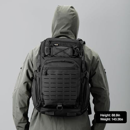 Mardingtop 30L Molle Military Backpack, Tactical Backpack for Men - color: Black