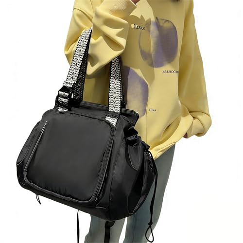 Everyday Bags for Women, Multifunctional Travel Organizer Bag, Large Capacity Tote Backpack, Large Diaper Bag with 15 Pockets, Crossbody and Shoulder Bag (Black) - color: Black