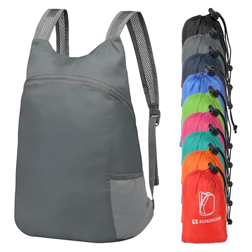 20L Ultra Hiking-Daypack Lightweight Foldable Travel Packable Backpack for Camping Cycling Outdoor,grey - color: Grey