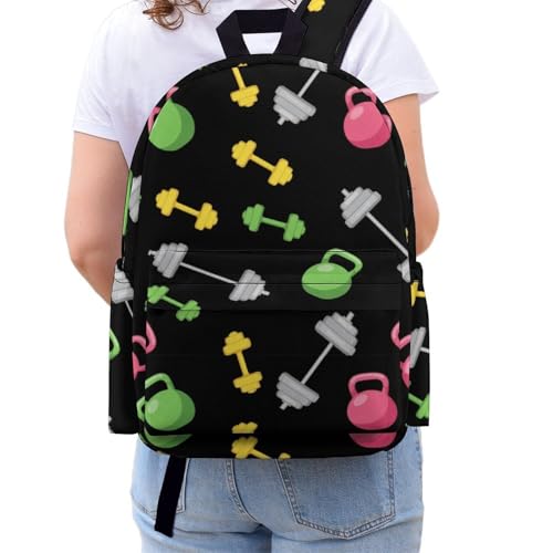 Laptop Backpack for Men Women Fitness Equipment Black Travel Work Backpack with Compartment Large Capacity Daypack