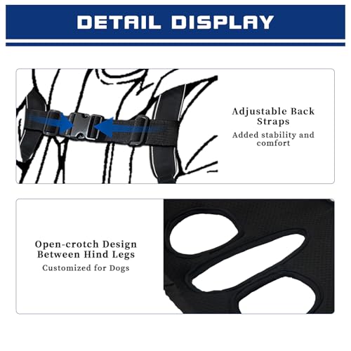 FCT Dog Backpack Carrier - Spine-Friendly for Midium to Large Dogs (18-30 lbs), Horizontal Design Dog Carrier with Adjustable Back Straps,Legs-Out Comfort for Travel/Hiking/Cycling (Black, Size L)