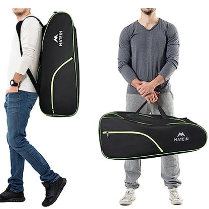 MATEIN Tennis Bag 6 Rackets, Large Racket Bag with Shoe Compartment, Cooler | Extra Large, Protective, Convertible, Removeable Shoulder Strap, Insulated Cooler Pocket, Water Resistant, Men Tournament Use