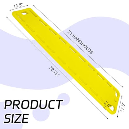 Jenaai 72.83 x 17.72 x 2.5 Inch Spine Board Stretcher with Backboard Straps, Backboard Immobilization Portable Spine Stretcher Plastics Lightweight Base Board (Yellow) - color: Yellow