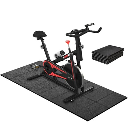 Treadmill Mat 63"x30", WERCHO Foldable Walking Pad Mat for Carpet Hardwood Floors 6mm Heavy-Duty Exercise Equipment Mat for Treadmill,Spin Bike,Elliptical Trainer,Exercise Equipment - size: 63"L x 30"W x 0.24"Th