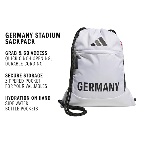 adidas Stadium Sackpack – Drawstring Backpack for Sports, Small Gym Bag, 13L - color: Germany