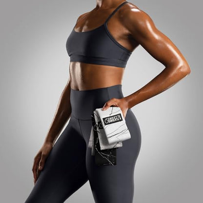 Sweet Sweat Hip Bands with 3 Levels of Resistance | Non-Slip Fabric Booty Bands for Squats & Lunges | Includes Free Mesh Carrying Bag - style: Marble Hip Bands