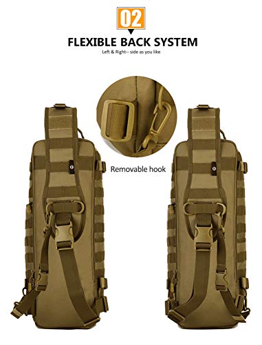 Hiking Backpack Outdoor Mountaineering Tactical Backpack Chest Sling Rucksack Multifunction Molle Military Bag Man Shoulder Bags