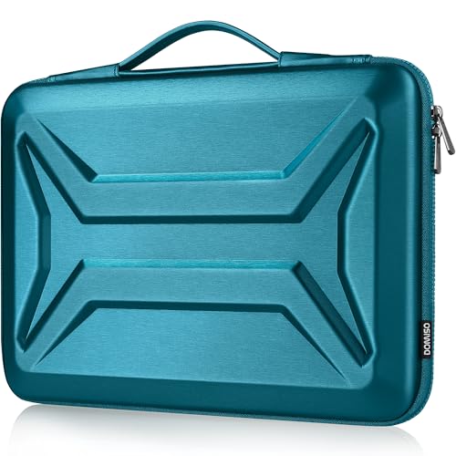 DOMISO 13 Inch Laptop Hard Case, Waterproof Shockproof Hard Shell Laptop Sleeve Protective Case with Retractable Handle for MacBook Air Pro Neo/Dell XPS 13//Microsoft Surface/Lenovo Yoga/HP Envy,Teal - color: Teal, size: 13 Inch