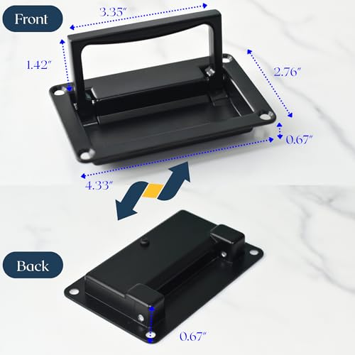 Livale Trap Door Pull Handle - Recessed Door Handle Pull for Floor Hatch, Flush Door Handle for Access Panel, Tool Box, Drawer or Cabinet - Comfortable to Hold, 1 Pack