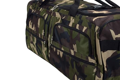 Rockland Rolling Duffel Bag, Black, 22" - color: CAMO, size: 40"