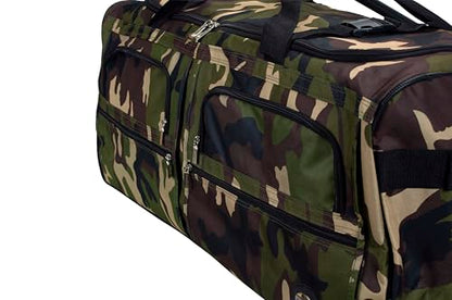 Rockland Rolling Duffel Bag, Black, 22" - color: CAMO, size: 40"