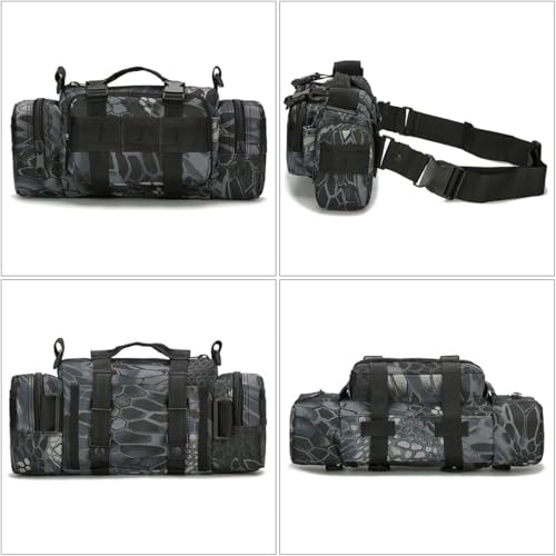 Deployment Bag Waist Tactical Pack Small Sling Pack Hand Carry Handlebar Bag (Military Green) - color: Military Green