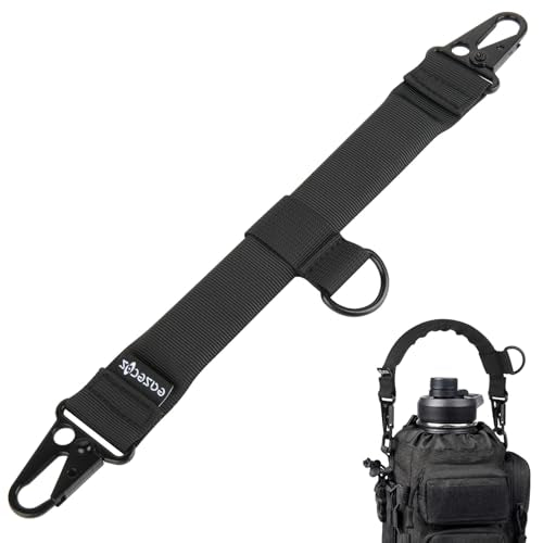 Tactical Weaving Handle with Metal Hooks, Tactical Admin Pouch Handles Replacement Universal Handle with EVA Foam for Water Bottle Holder, Backpack, Sling Bags