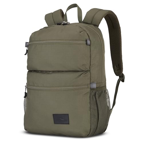 High Sierra Everclass Backpack - Travel or Work Laptop Bookbag with 360° Reflectivity, Dual Water Bottle Pockets & Fits Laptops Up To 15.6”, One Size, Olive - color: Olive