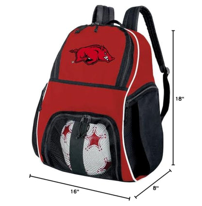 Broad Bay University of Arkansas Soccer Ball Backpack or Arkansas Razorbacks Volleyball Bag