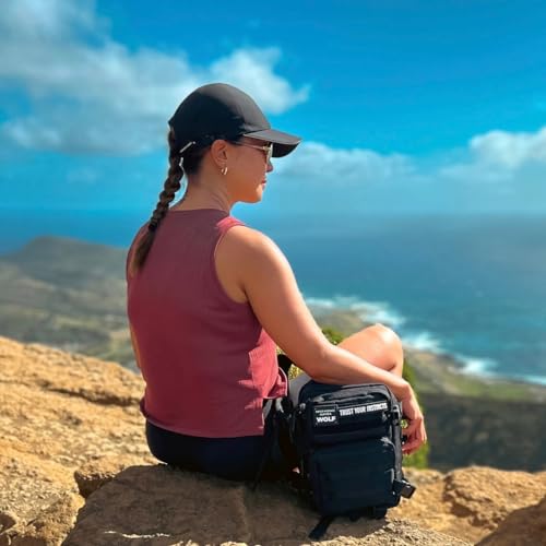 WOLFpak 9L Mini Tactical Backpack (Alpha Black) | Compact, Small Everyday Carry Bag for Gym, School, Travel | Durable, Water-Resistant Daypack with Molle System and Patch Panel - color: Alpha Black
