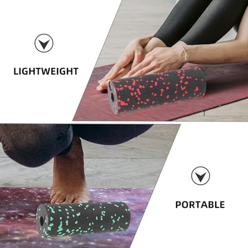 POPETPOP 2pcs Compact Exercise Foam Roller Set, Hollow Portable Soft Muscle Massage Roller for Deep Tissue, Back and Leg Exercise, Fitness Sports Equipment for Workout
