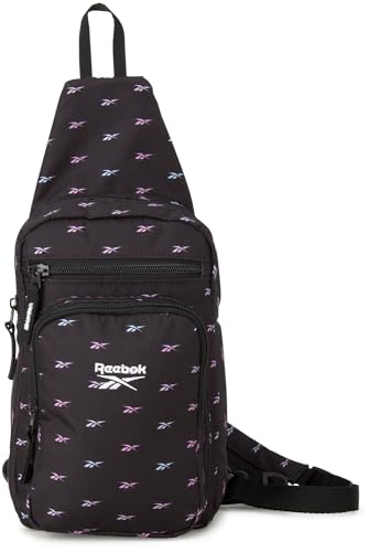 Reebok Unisex Crossbody Bag - Convertible Compact Durable Cross Body Bag for Women and Men - Gym and Travel Essentials, Size One Size, Cosmos Black Ombre - color: Cosmos Black Ombre
