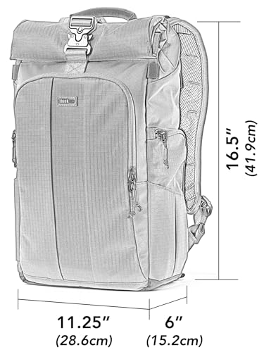 Think Tank FocusPoint 22L RollTop Camera Backpack - Golden Hour: Expandable Travel & Camera Backpack with Laptop Sleeve, Quick Side and Back Access, Rain Cover – Versatile Photography & Travel Bag - color: Golden Hour, size: 22 Liters