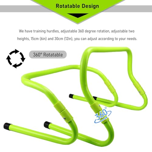 SRNSAEB Kids Adjustable Hurdle 20 15 10 8 6 5 Pcs, Rotatable Pediatric Hurdles with Portable Carry Strap, Park/Backyard/Home Agility Training Equipment Hurdle Set for Students/Preschoolers(15pcs) - size: 15pcs