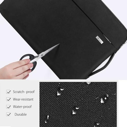 Voova Laptop Sleeve Case 14 15 Inch with Handle, 360° Protective Waterproof Slim Computer Bag Cover Compatible with MacBook Air 15 M2/M3/M4 2024-2025, MacBook Pro 14/15, Hp Chromebook 14, Black - color: Black, size: 14-15 Inch