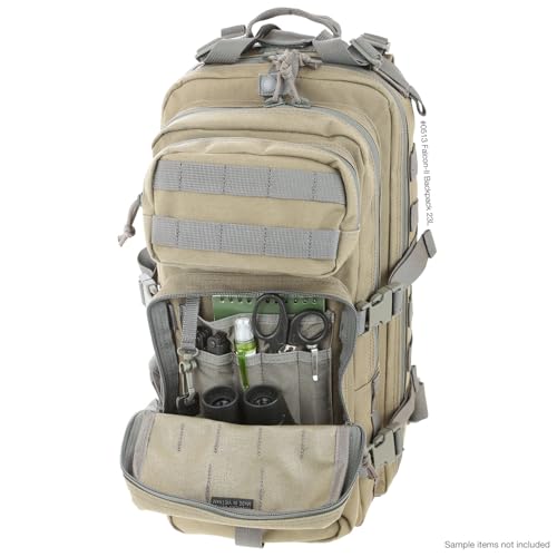 MAXPEDITION Falcon-II Backpack, 23L Tactical Backpack, Survival Pack, Bug Out Bag, MOLLE Go Bag for EDC, 0513 - color: Khaki/Foliage Green