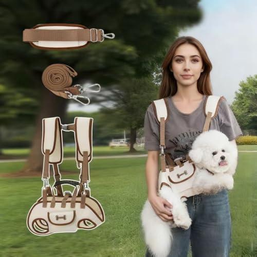 Hands Free 6-in-1 Pet Carrier Backpack for Travel, Adjustable Sling Shoulder Bag with Spine Support & Lift Harness, Breathable Air Mesh Carrier for Dogs & Cats (8-14 lbs) - size: 8-14 lbs